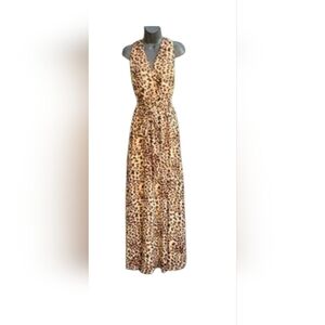 Cheeta B Leopard Print Maxi Dress Size 16W